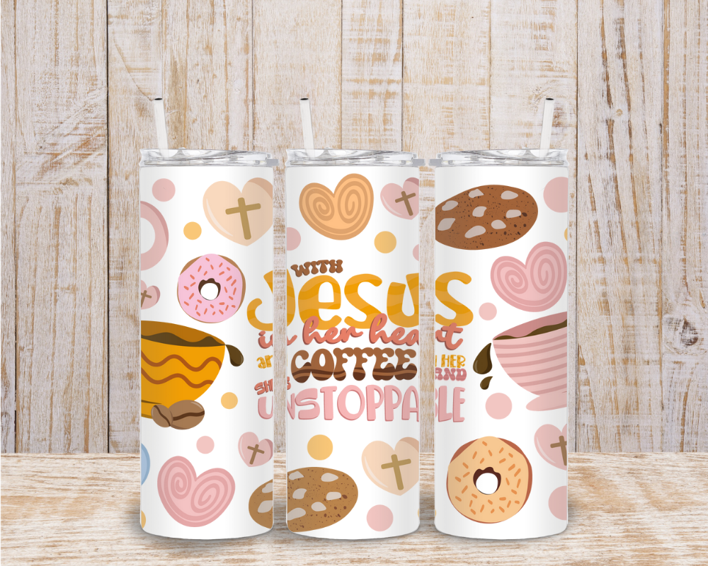 With Jesus in her heart and coffee in her hand she is unstoppable