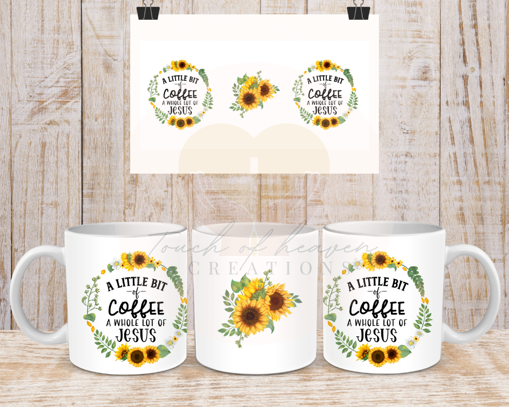 a little coffee and a whole lot of jesus mug A little of coffee a whole lot of Jesus – Touchofheavencreations