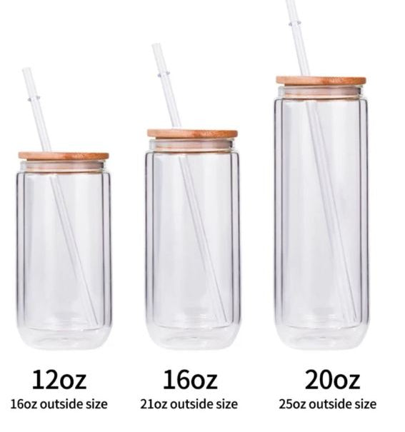 Glass snow globe tumbler with pre-drilled hole