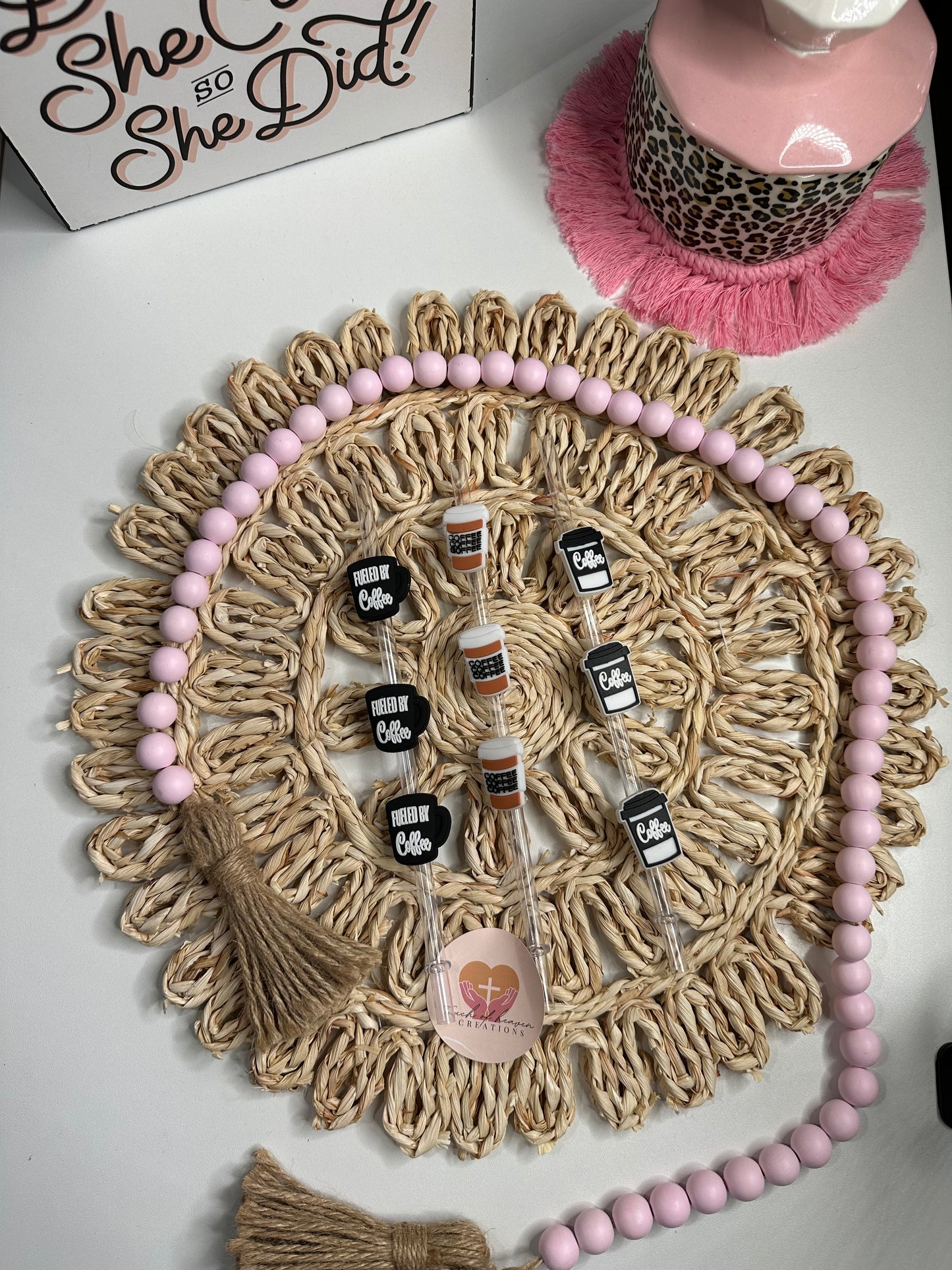 Coffee Cups Straw Toppers