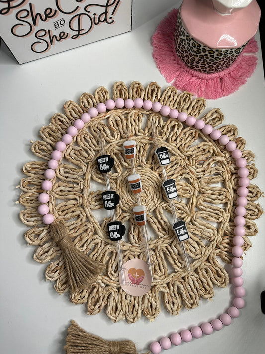 Coffee Cups Straw Toppers