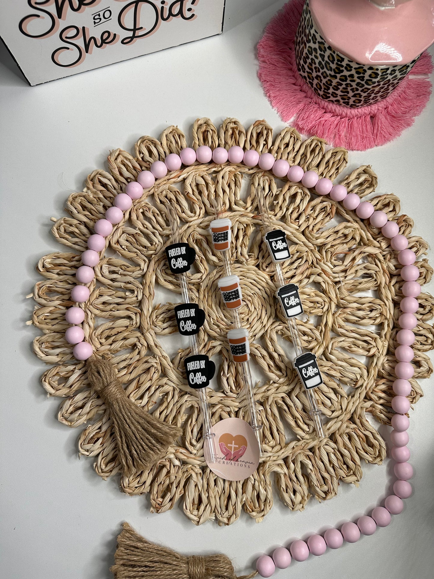 Coffee Cups Straw Toppers