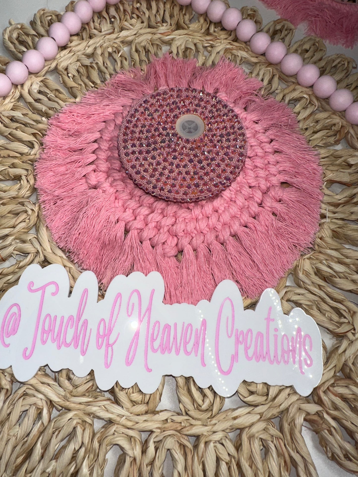 Rhinestone Bamboo Lid for Glass Can Cup