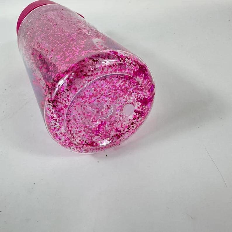 Plastic 10 oz Snow Globe tumbler with plug