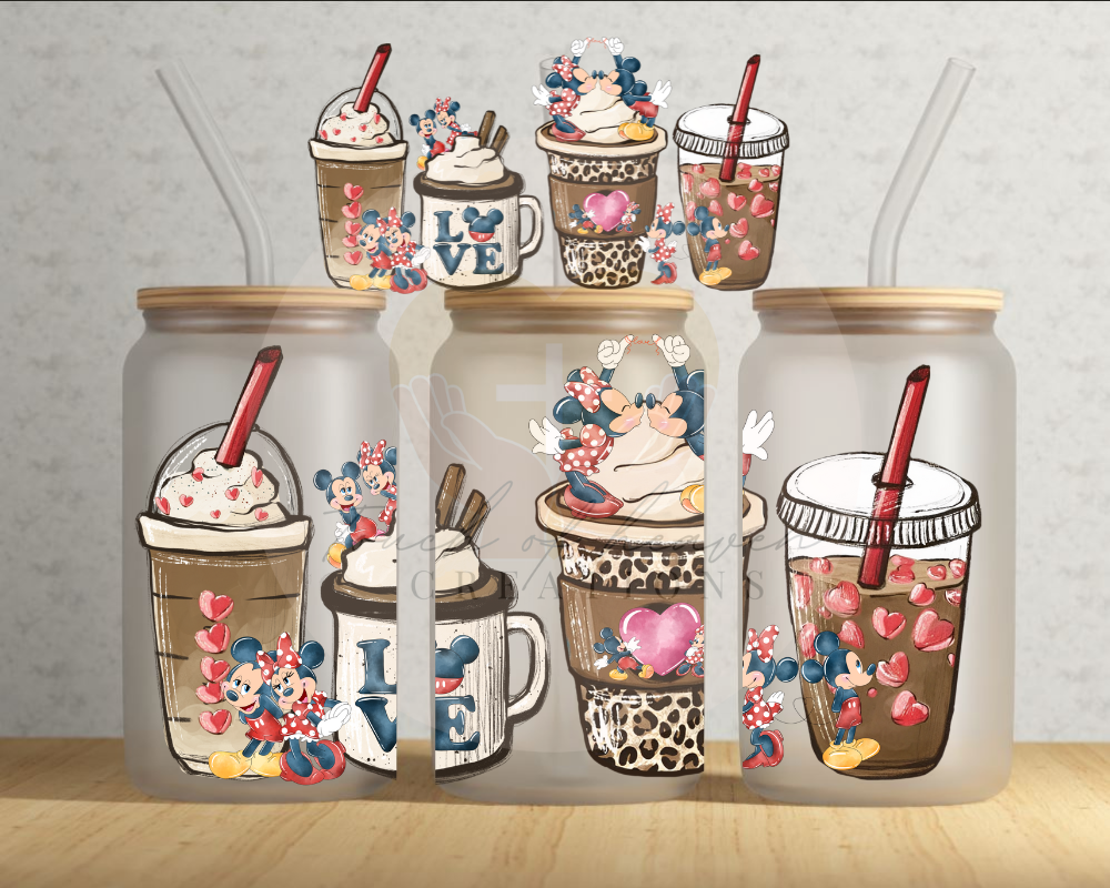 Mickey & Minnie Leopard Sublimation Print