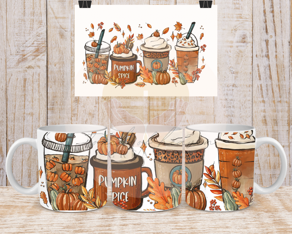 Fall pumpkin spice lattes