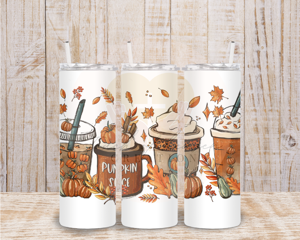 Fall pumpkin spice lattes