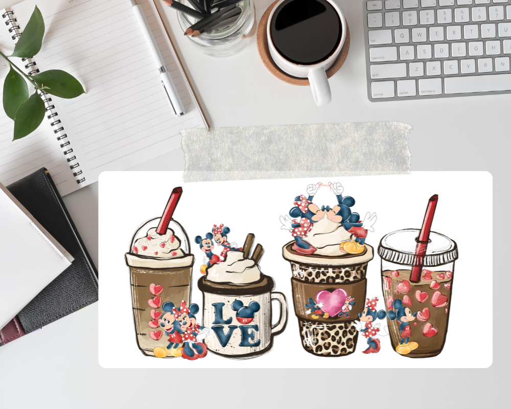 Mickey & Minnie Leopard Sublimation Print