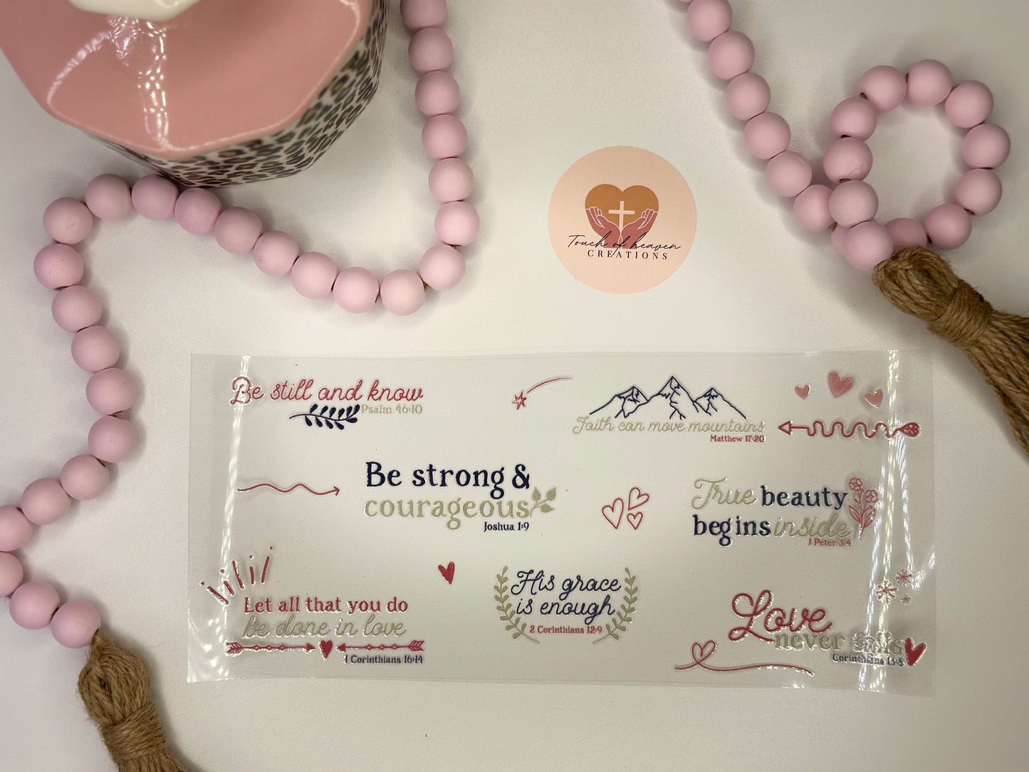 Be strong & Courageous UV DTF Wrap
